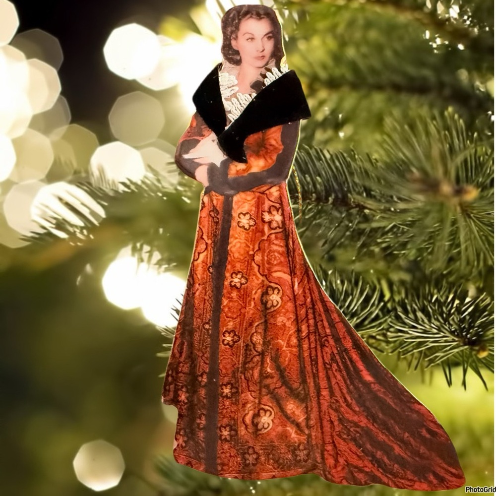 Vintage Bradford exchange gone with the wind the fur robe  Christmas ornament